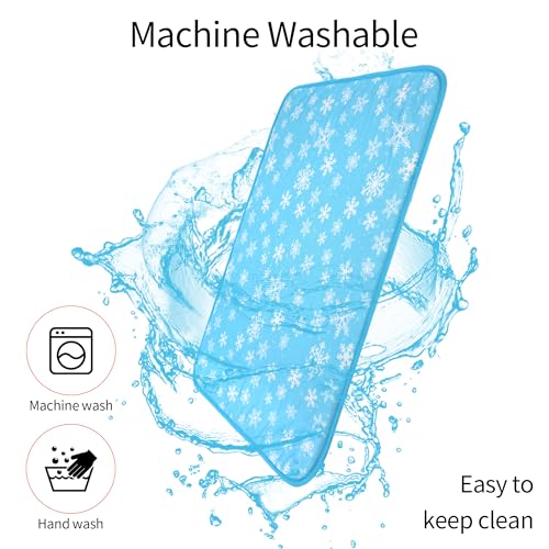 DELIFUR Dog Cooling Mat - Pet Cooling Mat Outdoor for Dogs Self Cooling Pad for Puppy Small Medium Dog Machine Washable (L...