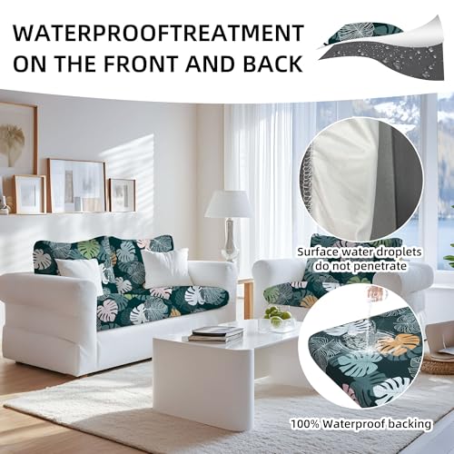 SUKAIKEQA Outdoor Cushion Covers Set,8PCS Patio Furniture Couch Seat Slipcovers, Replacement for Sofa Sectional Chair(Cove...