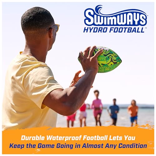Swimways Hydro Waterproof Football, Outdoor Games for Adults and Kids, Swimming Pool Accessories and Pool Party Games,9.25...