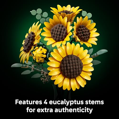 LEGO Botanicals Sunflower Bouquet Building Set for Adults, Ages 18+ - Gifts for Mothers Day - Artificial Flowers for Home ...