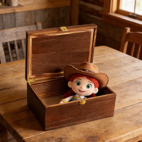 LUHUADUO Wooden Keepake Box, Large Tree of Life Storage Memory Box with Hinged Lid for Storing Photo, Jewelry, Gifts, Deco...