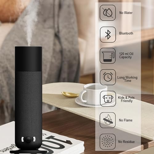 Smart Waterless Essential Oil Diffuser, Scent Air Machine for Home, Aromatherapy Scent Diffuser with Roy Tranquility Oil, ...