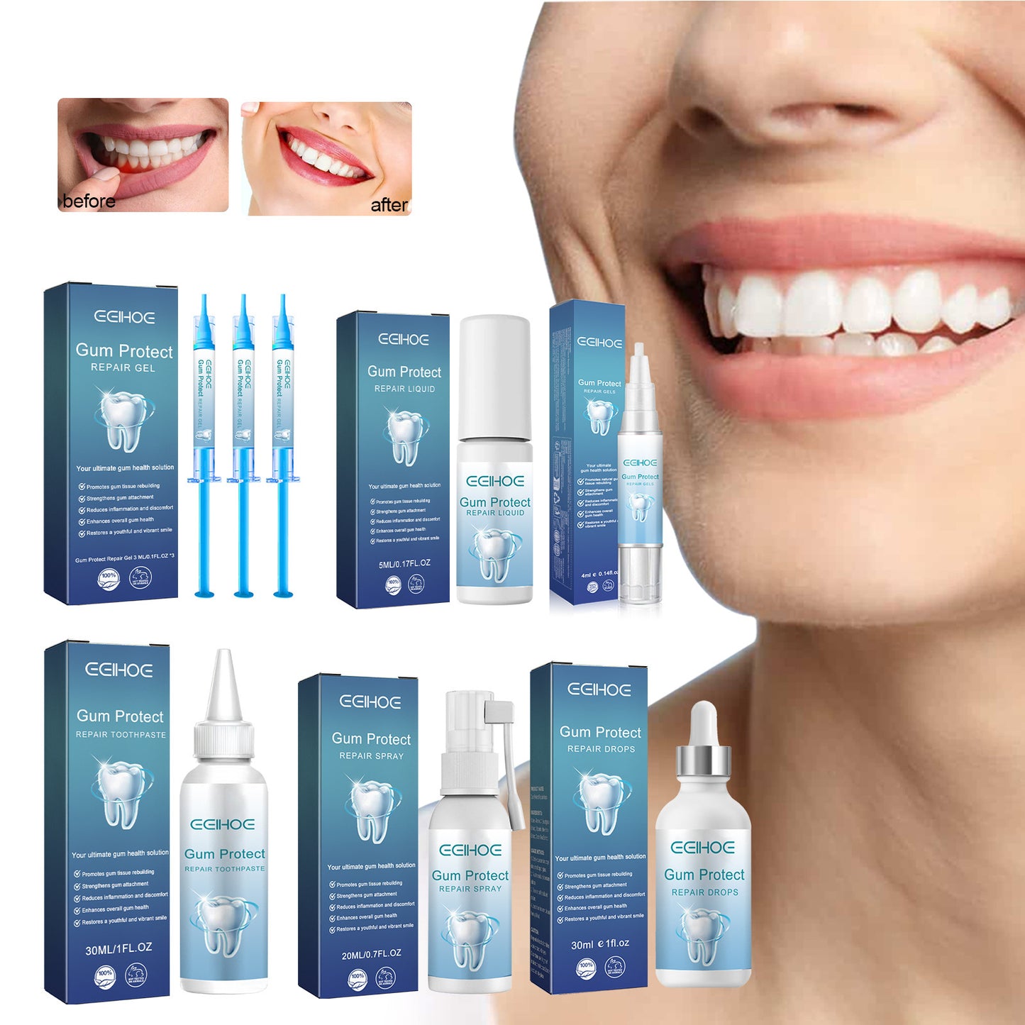 Gum Repair Series Cleans Whitens Teeth And Nurtures Oral Health Care