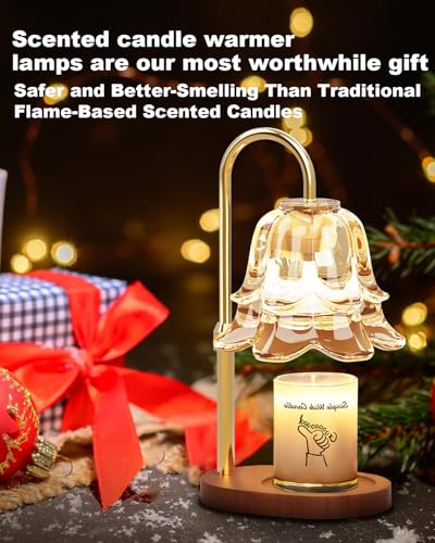 SooFoo Candle Warmer Lamp with Timer, Upgraded Dimmable Wax Melts Warmer for Jar Candles, Height Adjustable Candle Lamp, B...