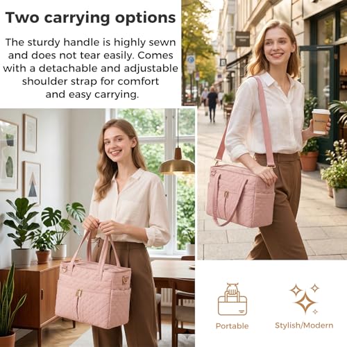 Lemoobolsa Extra-large lunch bag, Lunch box insulated for women tote bag, Soft Cooler Bag for Work Outdoor Picnic Trips