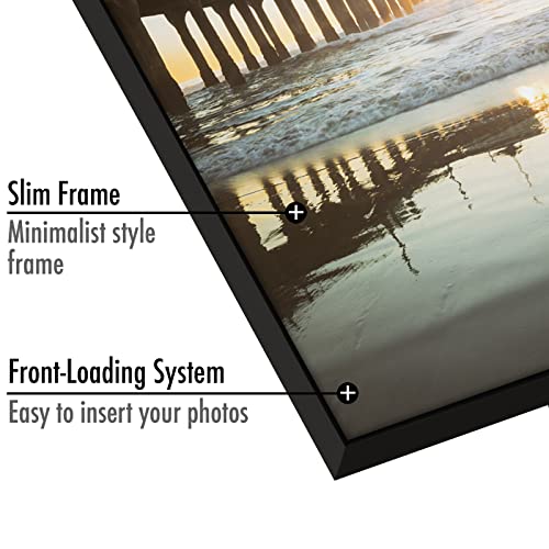Americanflat Front Loading 4x6 Picture Frame with Shatter-Resistant Glass - Set of 12 - Metropolitan Collection - Photo Fr...