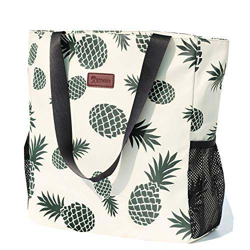 Original Floral Water Resistant Large Tote Bag Shoulder Bag for Gym Beach Travel Daily Bags Upgraded