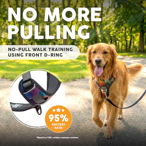 Embark Adventure No Pull Dog Harness, Reflective Trim No Pull Harness for Medium Sized Dog - Military Grade Nylon, Front C...