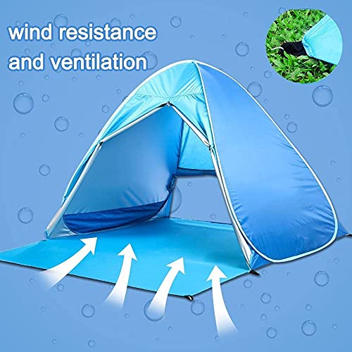 Pop Up Beach Tent Shade Sun Shelter UPF 50+ Canopy Cabana 2-3 Person for Adults Baby Kids Outdoor Activities Camping Fishi...