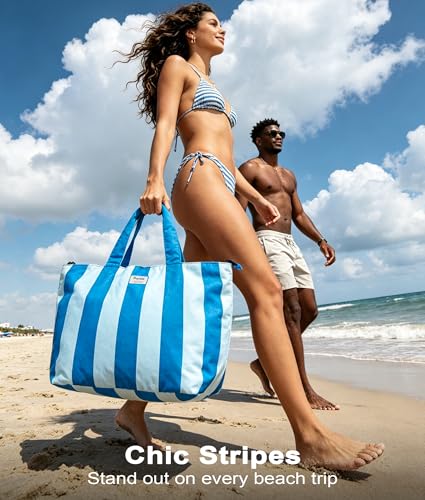 Bagelite Beach Bags Waterproof Sandproof, XL Large Pool Tote Bag for Women