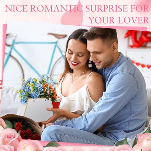 Noveread 24 Pcs Mother's Day Floral Gift Bags Bulk Portable Flower Bouquet Wrapping Paper Bag with Handle Waterproof Flori...