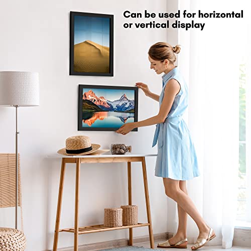 Americanflat 12x18 Poster Frame with Shatter-Resistant Glass - Signature Collection - Gallery-Style Frames Made of Enginee...