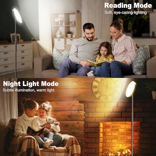 Yikuneng RGB Torchiere Floor Lamps for Living Room, 3600LM 36W Bright LED Standing Lamp with Remote, Modern Color Changing...