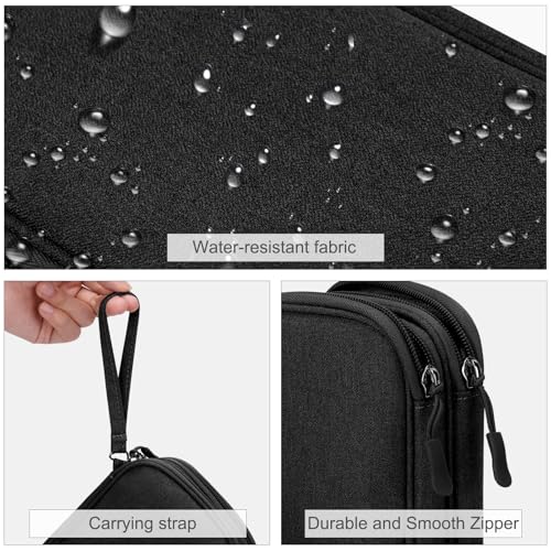 FYY Electronic Organizer, Travel Cable Organizer Bag Pouch Electronic Accessories Carry Case Portable Waterproof Double La...