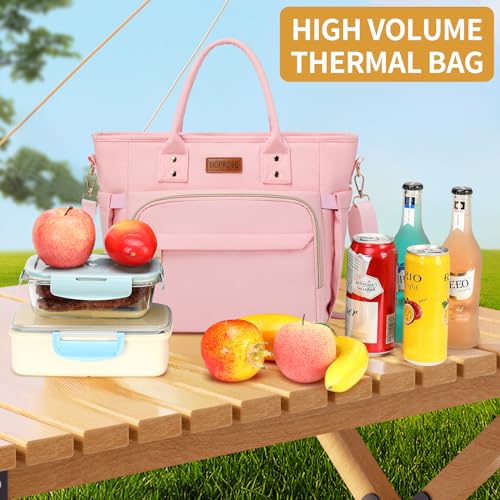 Lunch Bag Lunch Box Women Insulated Cooler Bag for Work, Large Lunchbox for Adult, Leakproof Womens Lunch Tote Bags with S...