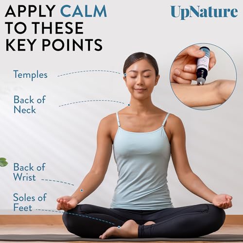UpNature Calm Essential Oil Roll On - Self Care Gifts for Mom Women Her - 100% Natural Aromatherapy Blend for Relaxation R...