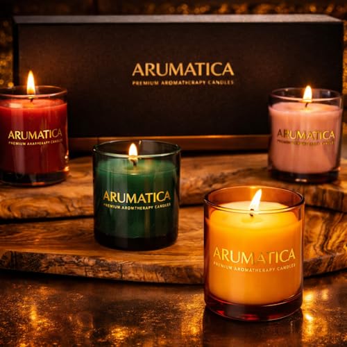 Premium Aromatherapy Candle Set | Stress Relief Soy Wax Candles with Relaxing Scents | Scented Candles for Home Yoga, Medi...
