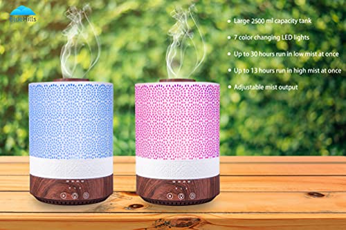 BlueHills 2500 ML XL Essential Oil Diffuser for Large Room Aroma Humidifier Home Decor Bed Baby Room Big Huge 2.5 L Capaci...