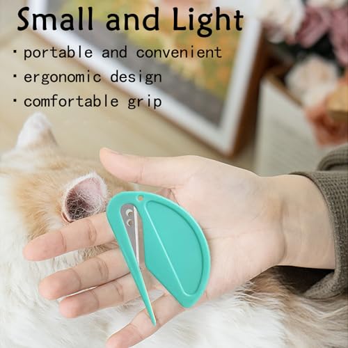 Cyhdddr 5Pcs Knotting Comb for Cats, Pet Knotting Comb De knotting comb for Dog Pet Hair Removal Tool Cat Dog Grooming Sup...