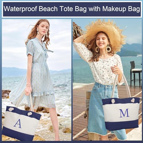 YOOLIFE Beach Bags for Women - Travel Canvas Beach Tote, Pool Waterproof Bag, Travel Essentials, Gifts for Women Birthday