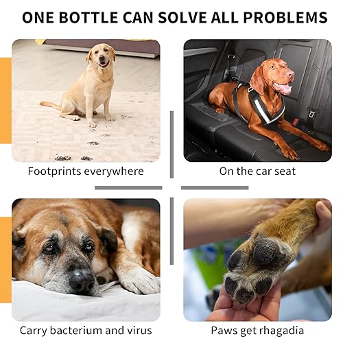 GJYC PET Paw Cleaner for Dogs and Cats,Magic Foam - Clean Paws No-Rinse Foaming Cleanser-Dry Shampoo, Foot Cleaner Brush -...