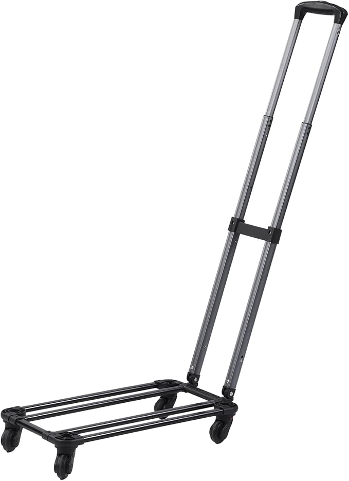 Replacement Rolling Trolley Base for Pet Carrier, 19.3" x 11" Detachable Luggage Cart with Telescopic Handle and Wheels, U...