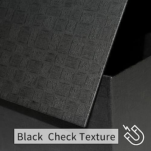 YINUOYOUJIA Large Black Gift Box14x9x4.5 inches,Gift Boxes with Magnetic Closure Lid,Ribbon and Card,Present Box for Birth...