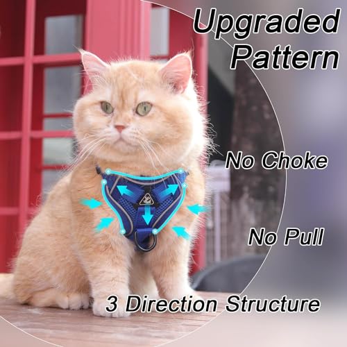 Skmeditec Cat Harness and Leash Set: Upgraded Escape Proof Vest with Lead for Large Cat Small Dog Puppy Walking, Soft Jack...
