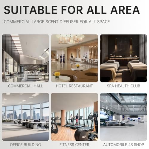 2026 Oil Diffuser Waterless 2200 Sq.Ft, Bluetooth&WiFi APP Control, 250ml Smart Scent Air Machine with Cold Air Tech for L...