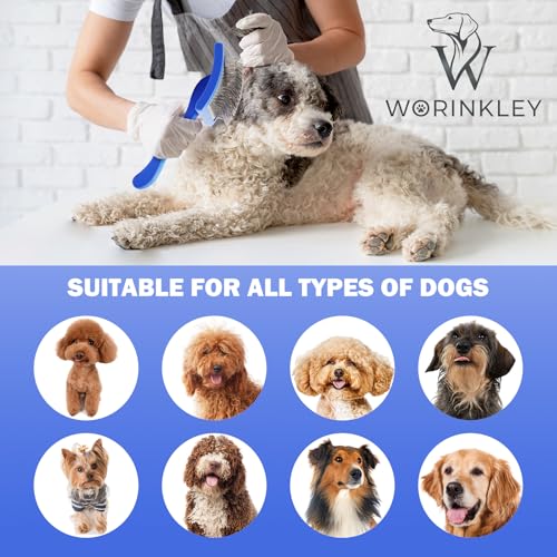 Worinkley Slicker Brush for Dogs, Professional Pet Doodle Grooming brushes for Goldendoodles, Labradoodles, Poodles - Long...