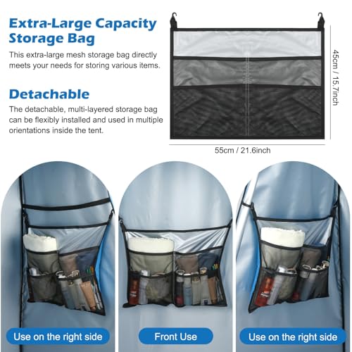 UMIKOOL DIRECT Pop Up Shower Tent, Outdoor Privacy Tent with Removable Bottom, Removable Rain Cover & Windows, Camping Toi...