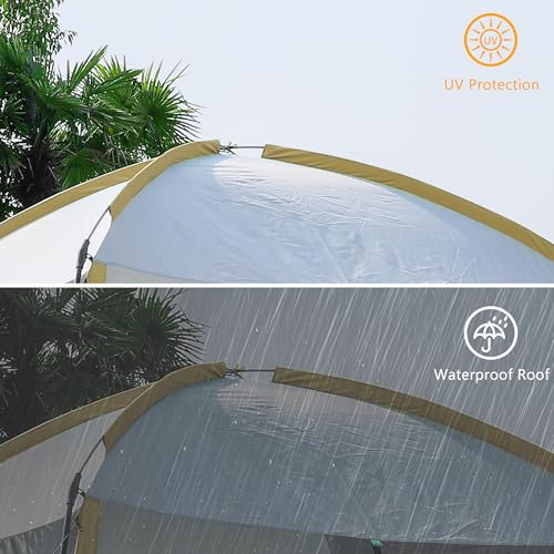GREGIN Screen House Room 11x11 Ft Mesh Net Tent Canopy Shelter Gazebo, Easy Setup & Waterproof & Sunshade, Suitable for Ca...