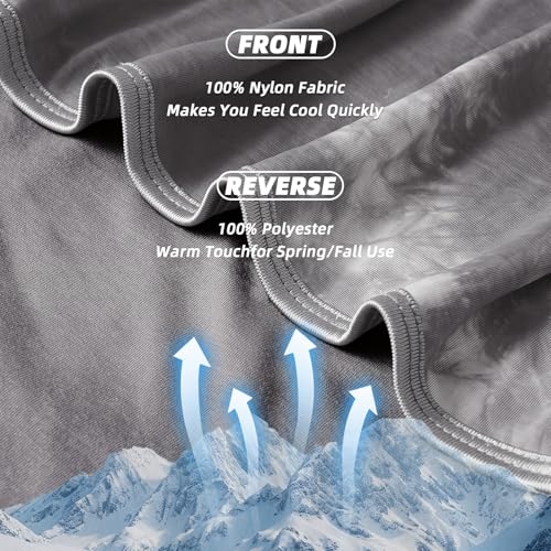 inhand Cooling Blanket Queen Size (90"x90"), Cooling Blankets for Hot Sleepers, Absorbs Heat to Keep Adults Cool For Summe...