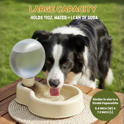 Portable Dog Pet Water Bottle for Walking |11 OZ BPA-Free Water Bowl | Anti-Tipping Leak Proof Design | Puppy Small Medium...