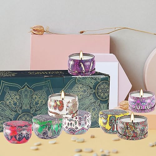 Scented Candles Gift Set, 2.5 oz Soy Wax Aromatherapy Candle for Home, Romantic Candles Gift for Mother Day Christmas Vale...