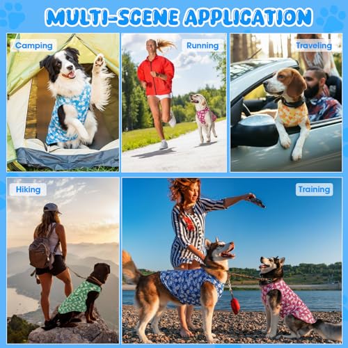Talltalk 5 Pack Dog Cooling Vest Quick Dry Shirts Mesh Breathable Instant Sun Protection Cooling Dog Vest Lightweight Summ...