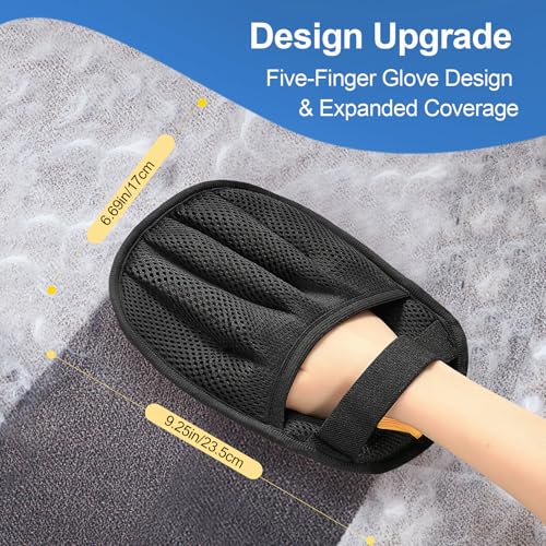 Salhap Pet Hair Removal Glove for Cats & Dogs, Upgraded Five-Finger Electrostatic Pet Hair Glove, Reusable Magic Brush Pet...