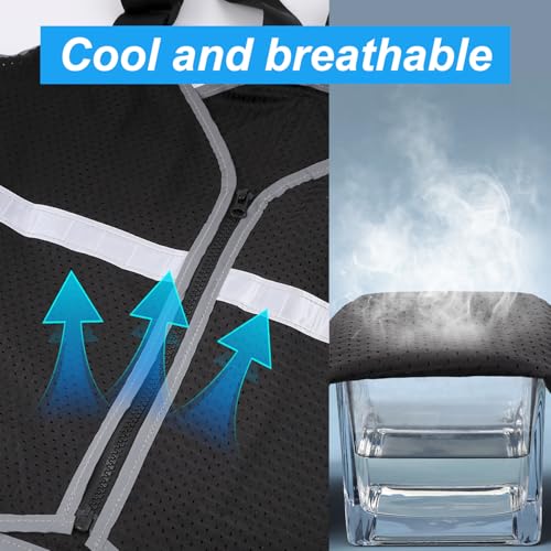 sktikuniy Cooling Vest for Men & Women with 8 Reusable Ice Packs, Lightweight Adjustable Breathable Design with Reflective...
