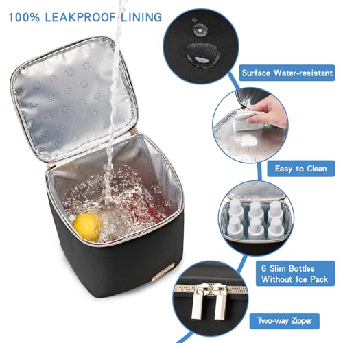 BABEYER Breastmilk Cooler Bag with Ice Pack Fits 4 Baby Bottles Up to 9 Ounce, Baby Bottle Cooler Bag Suitable for Nursing...