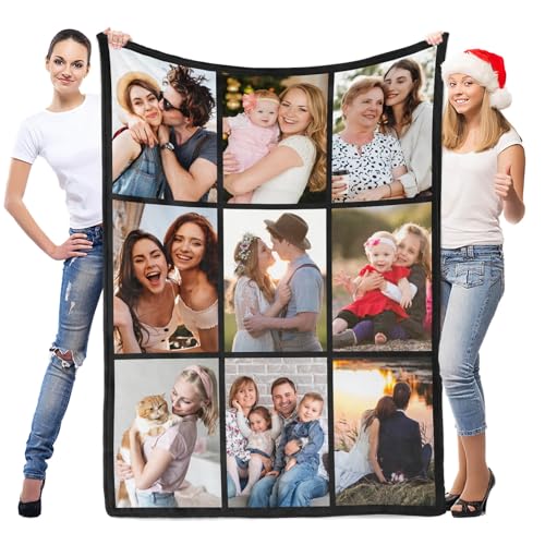 inkArts Custom Blanket with Photo, Personalized Blanket, Customized Photo Blankets, Customizable Picture Blankets, Anniver...