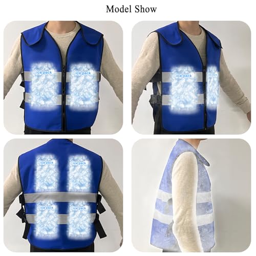 IAIGOGO Cooling Vest for Men Women Teens,Adjustable Ice Vest with 20 Pcs Ice Packs for Hot Weather Use,Ideal for Outdoor W...