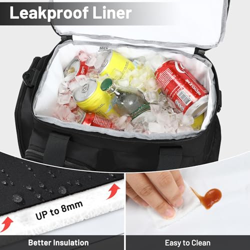 MIER Lunch Box for Men Heavy Duty Insulated Lunch Bag 20 Cans Large Leakproof Soft Cooler Bags with Multiple Pockets for P...