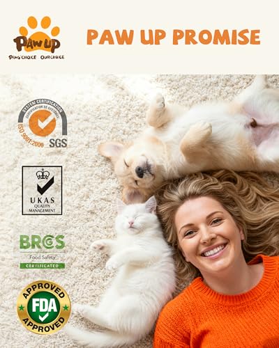PAWUP Freeze Dried Cat & Dog Treats, Natural Quail Egg Yolk, Single Ingredient, High-Protein Pet Snacks for Skin & Coat He...