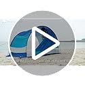 Rhino Valley Beach Tent with Double Zippered Doors, Beach Tent Sun Shelter with UPF50+ UV Protection, Beach Canopy Portabl...