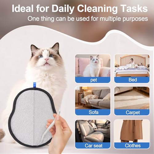 Pet Hair Removal Glove - Magic Brush Electrostatic Mitt for Dogs & Cats, Reusable Grooming Gloves - Dog Hair Remover Tool ...