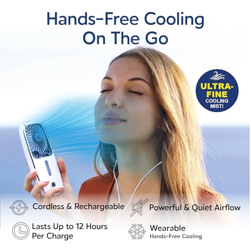 Arctic Air Pocket Small Portable Fan, Powerful, Personal Air Cooler with 3 Adjustable Speeds, 12-Hour Battery Life, Hand F...