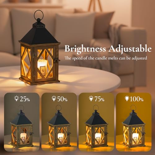 Staymoment Candle Warmer Lamp with Timer: Farmhouse Candle Warmer Lantern Scented Wax Candle Burner Dimmable Vintage Home ...