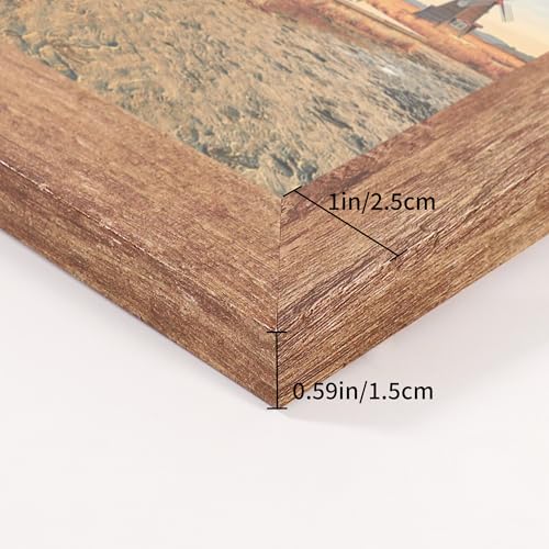 ccdcc 4x6 Collage Picture Frames Set of 2, Rustic Wooden Real Glass Vertical Hanging 3 Opening 4 by 6 Photo Frame, Rustic ...