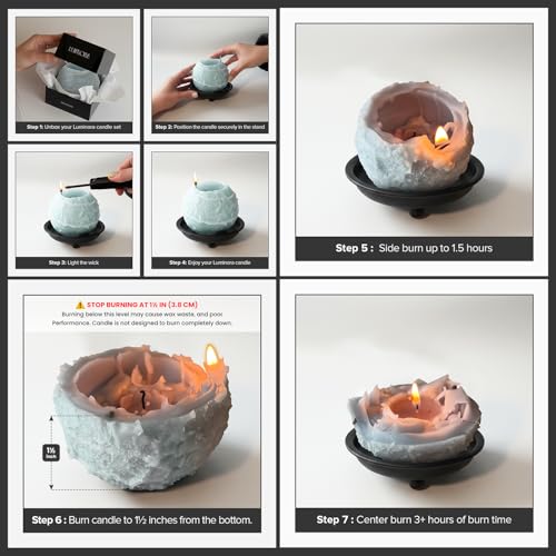 LUMINORA Spiral Scented Candle for Women & Men | Hand-Crafted Decorative Soy Wax Candle | Decor Wick Flower | Unique Twist...