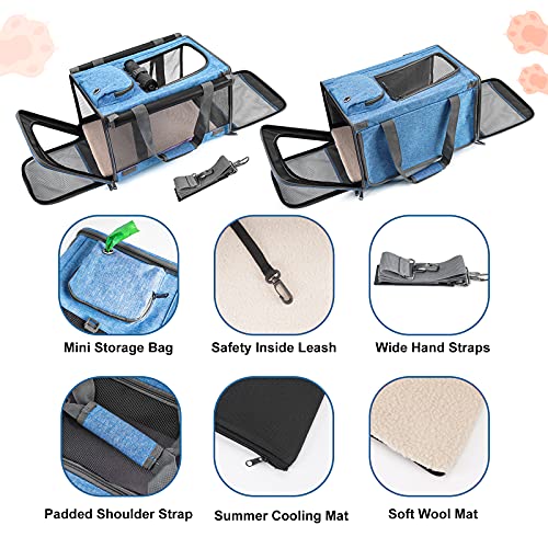 GAPZER Pet Carrier for Large and Medium Cats, Soft-Sided Pet Carrier for Big Medium Cats and Puppy, Dog Carriers Cat Carri...